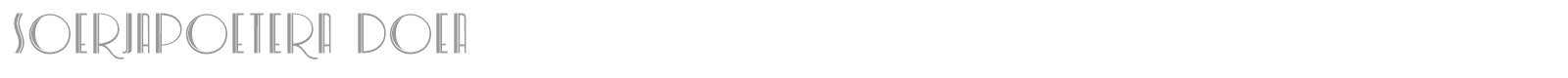Soerjapoetera Doea font preview